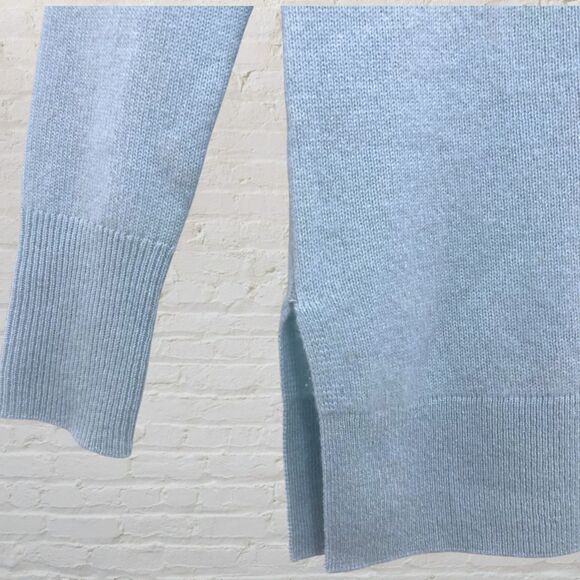 Halogen Cashmere Sweater Petite XS Blue Crew Neck Long Sleeve - Picture 9 of 15